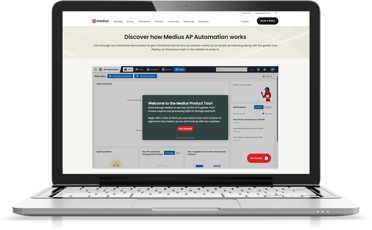 Schermafbeelding van de interactieve demo van Medius AP Automation