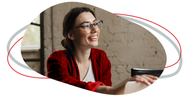 Woman working at computer