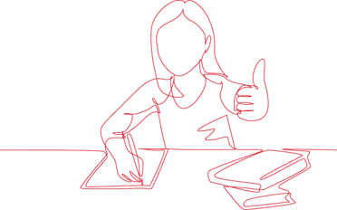 thumbs up line art