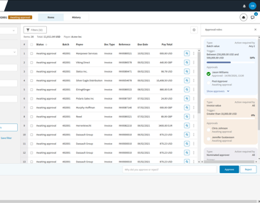 AP Pay Features - Automation screen