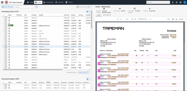 AP Automation - Invoice Capture screen