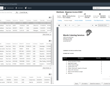 AP Automation - Dashboard screen