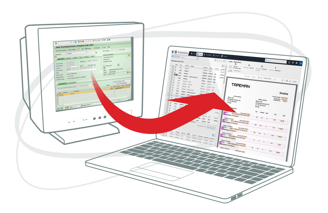 SAP och Medius fakturaöversikt