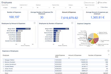 Expenses by employee