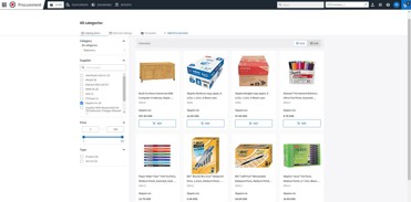 Procurement Features - Consumer-like UX screen